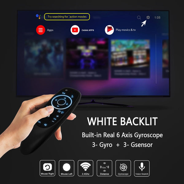 G10S Pro Air Mouse Backlit Voice Remote Control Wireless Google player IR Learning G10 Gyroscope for Android TV Box H96 max