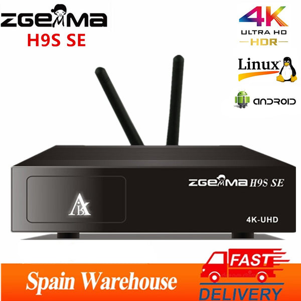 ZGEMMA H9S SE 4K HD Digital Satellite TV Receiver DVB-S2X Multistream E2 Linux & Android OS Build-in wifi Upgrade H9S